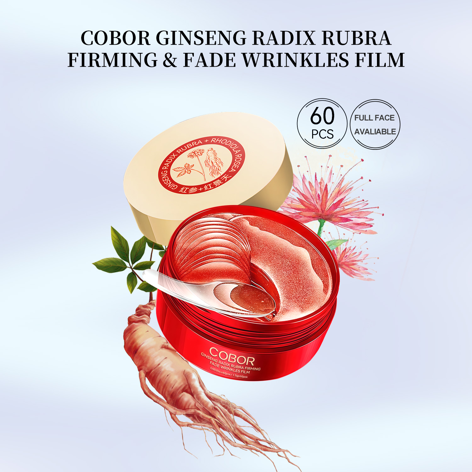 Ginseng Radix Rubra Firming& Fade Wrinkles Film 120PCS